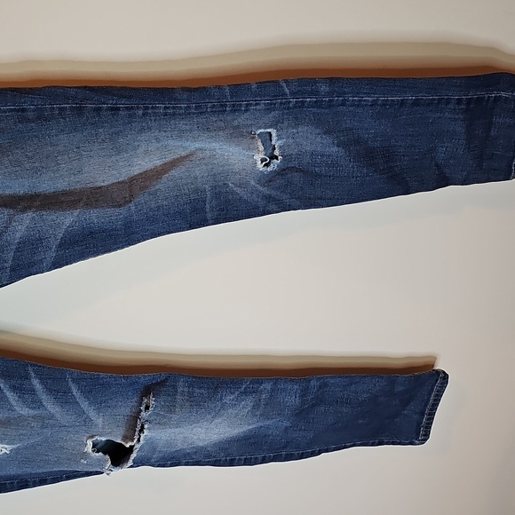 Guess Women's 30x29 Low Rise Skinny Jeans - Distressed Blue - Picture 3 of 8
